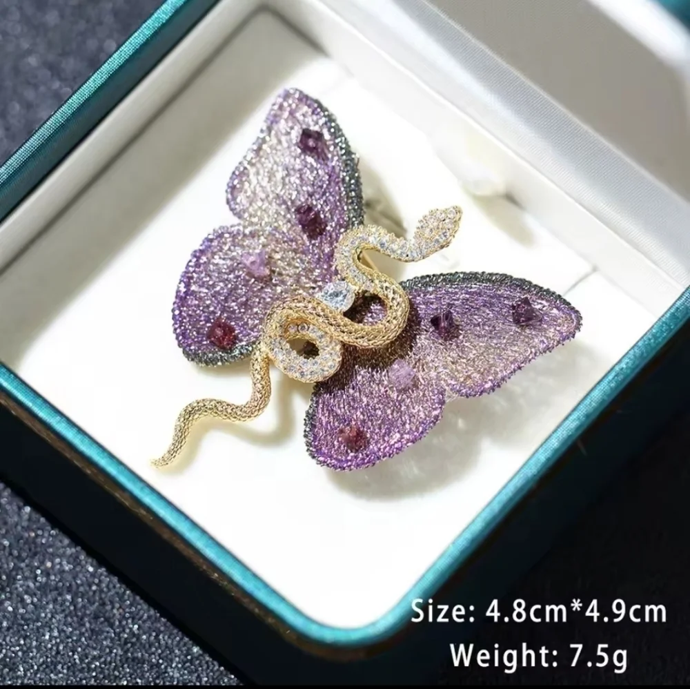 VQ Snake-Butterfly Brooch